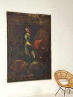 17th Century Big Italian Oil on Canvas