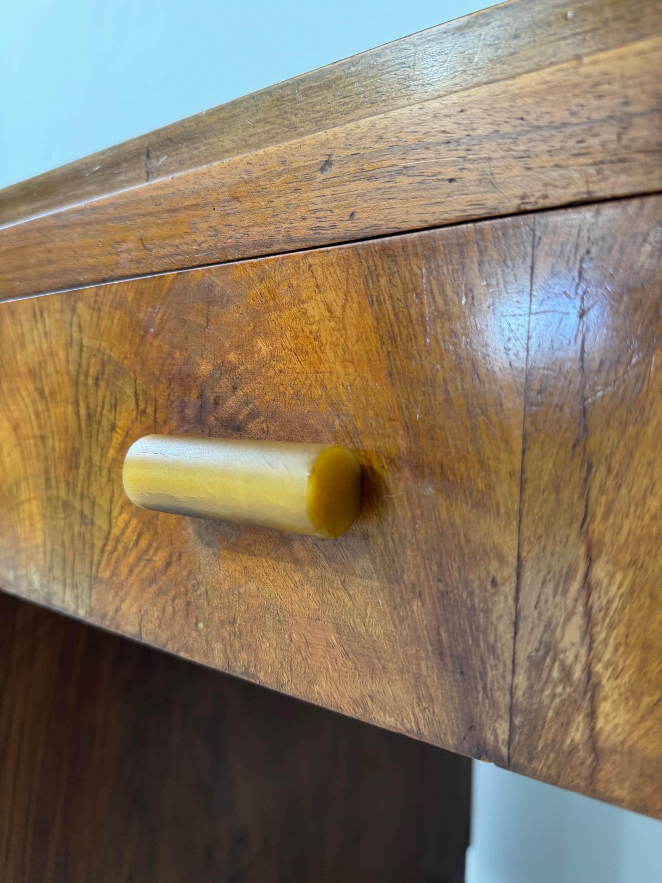 - 1930’s French Desk in Walnut & Bones Handles. - 2025 Wall Art : @mila.halizova 