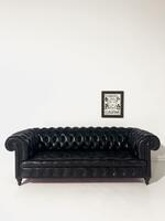 1940’s English Chesterfield Leather Sofa 