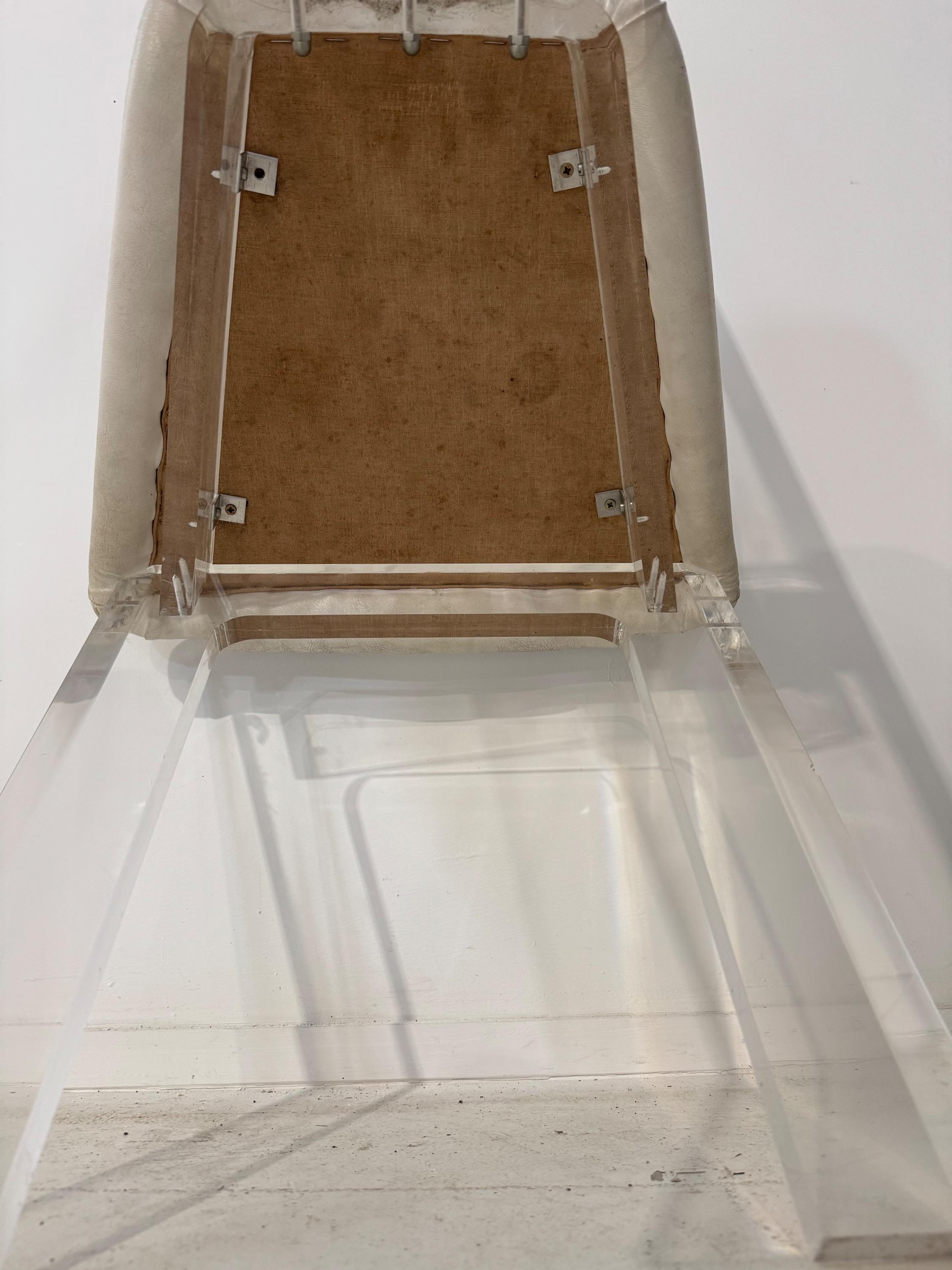 8 Plexiglass Dinning Chairs France 1970