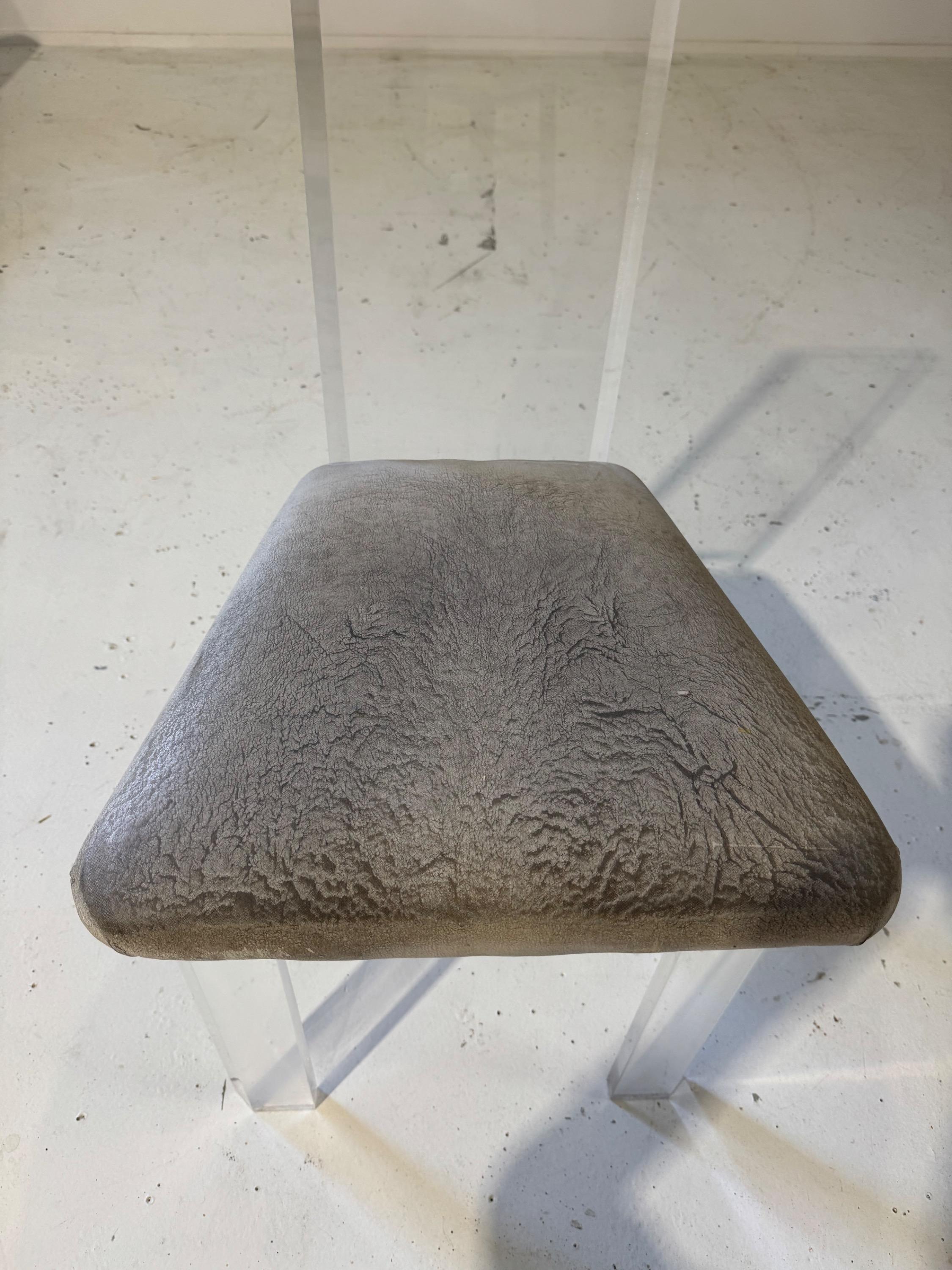 8 Plexiglass Dinning Chairs France 1970