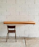 A rare Charlotte Perriand Console/Bar From « Les Arcs 1800 » Ski Resort in solid Pine Wood.Circa 1970’s  Dim Console = 160 x 60 x 6 cm