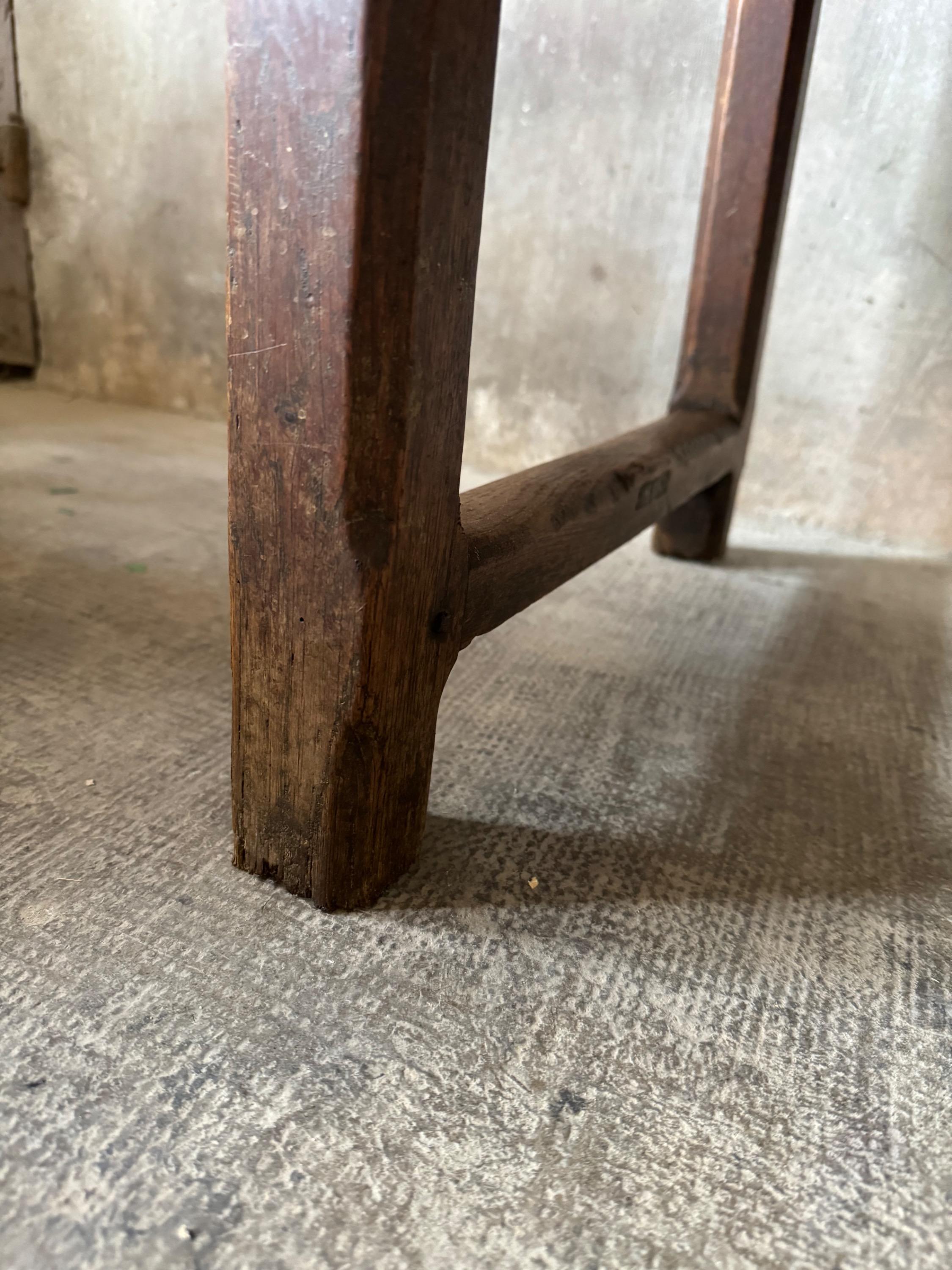Big 19th Century French Table With Nice Time Patina, Dim = 234 x 70 x 73 cm