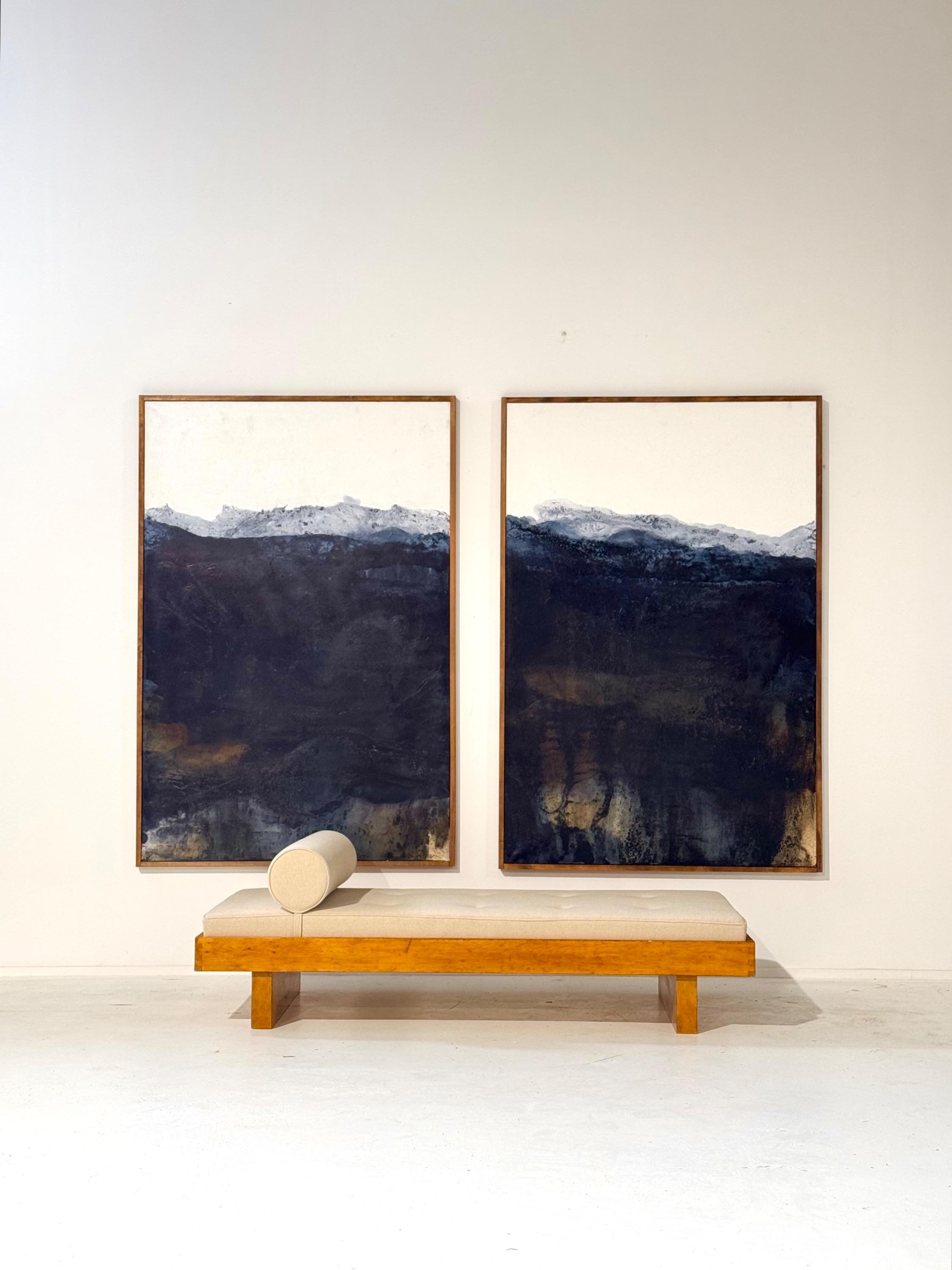 Big Diptych Abstract Paintings   « We don’t know anything… » Number 11   Personal work 2025   Dim Each = 200 x 135 cm