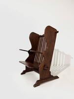 Big Gouged Oak Armchair 1940’s