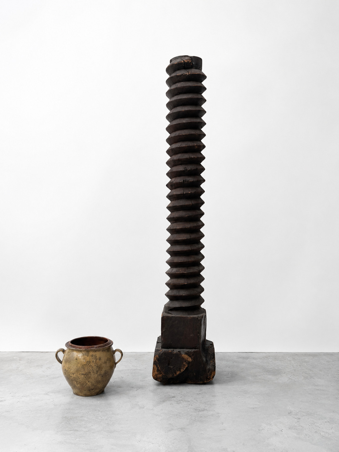  Big 17th Century French Oak Screw  
