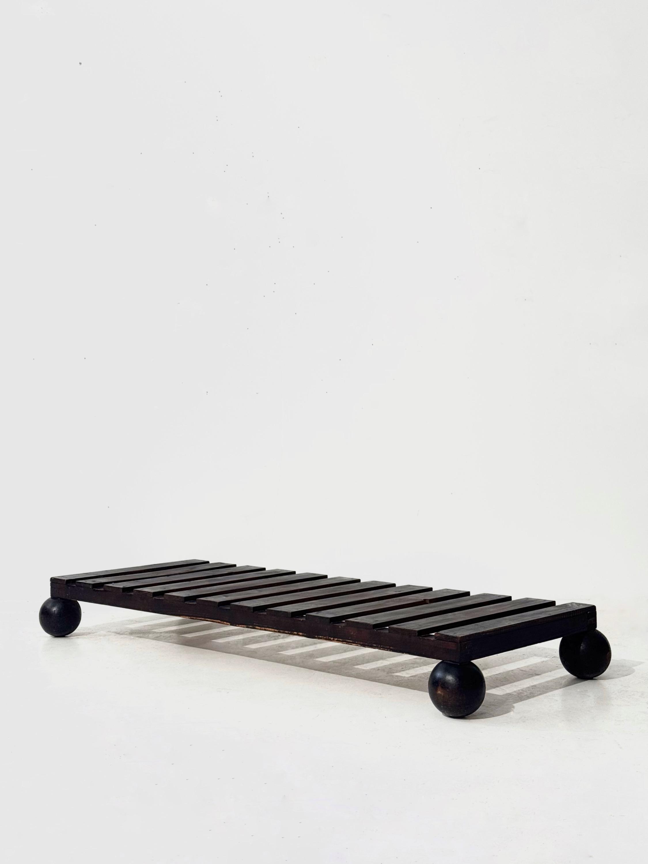 French 1920’s Daybed Wooden Structure  Can be used like a Nice Coffee Table  