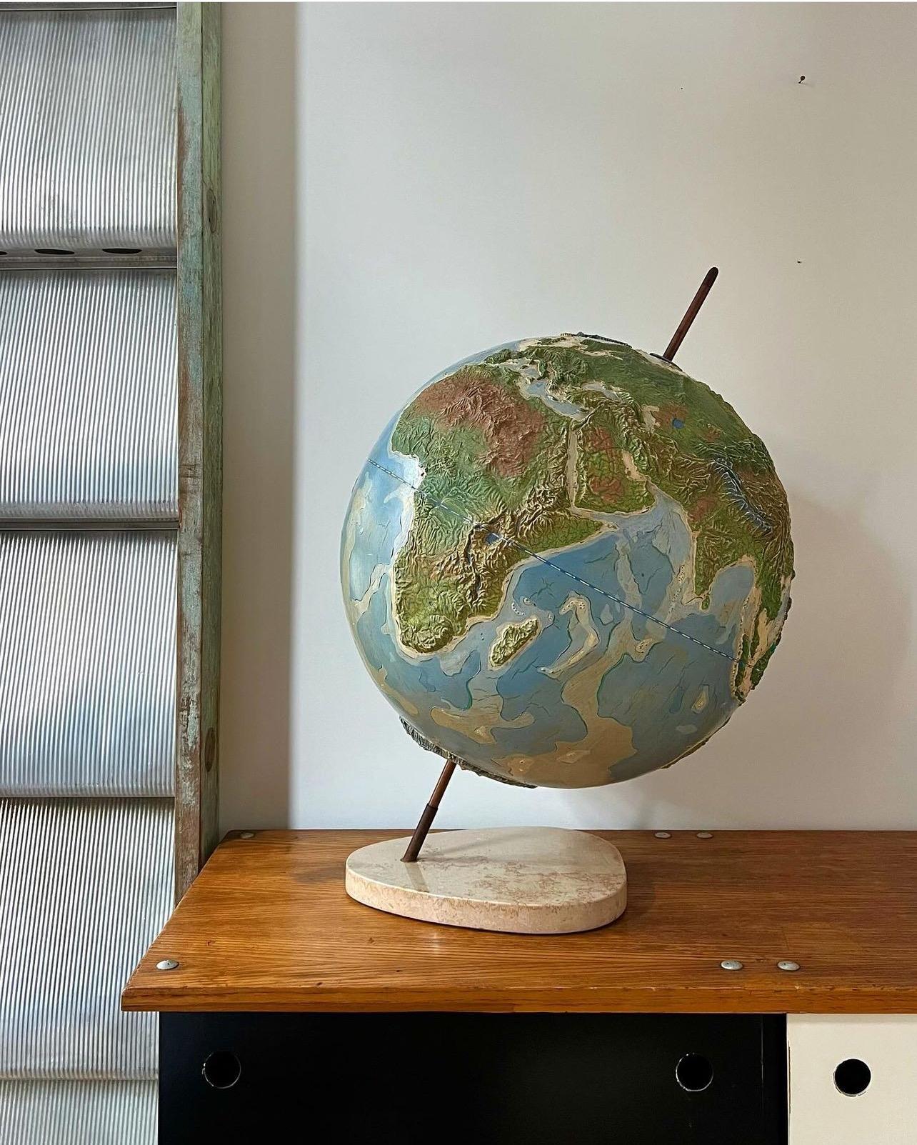  Incredible 1950’s Big French Didactic Earth Globe