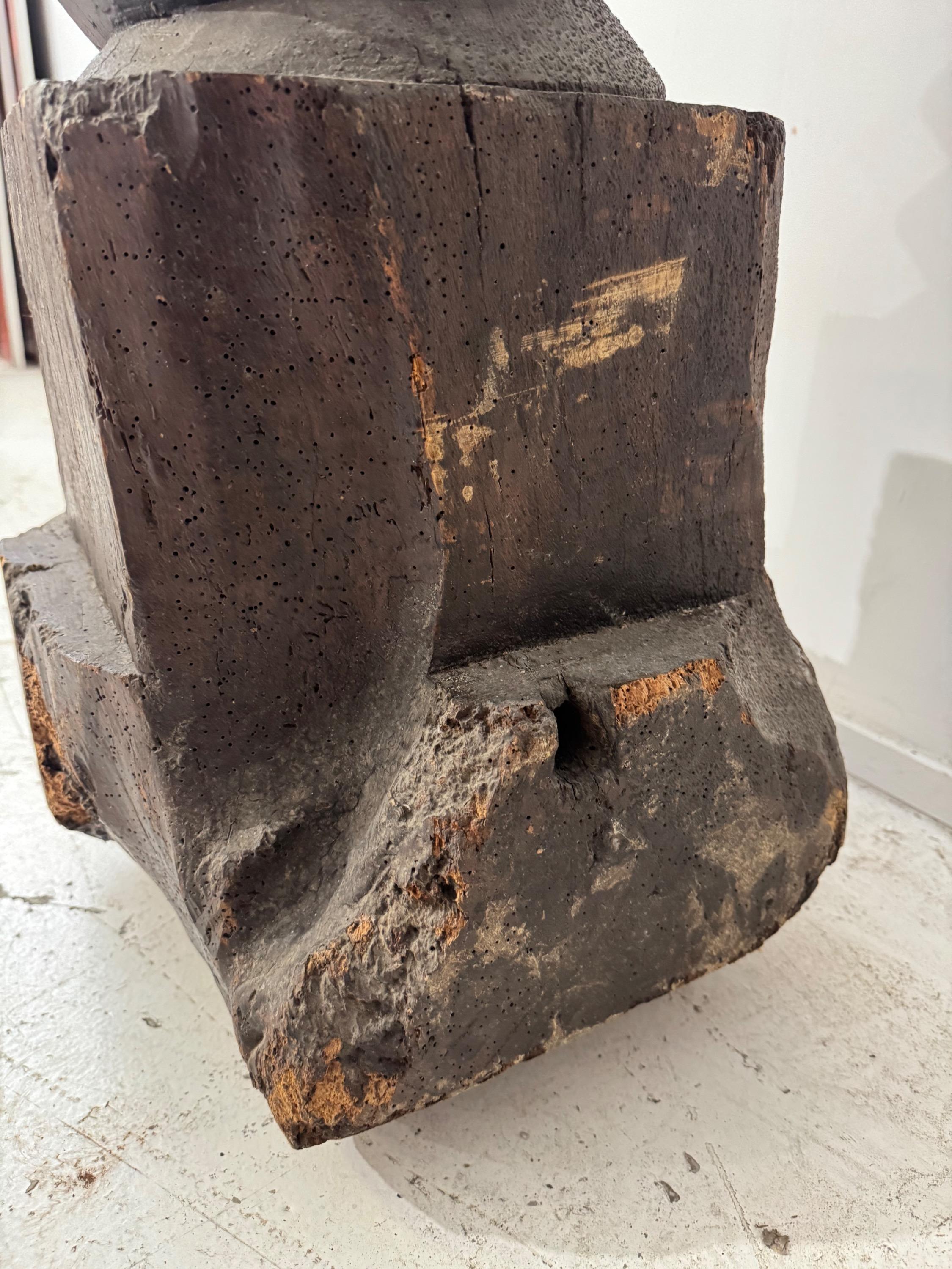 Like a Totem …  Big 17th Century French Oak Screw  With Nice Time Patina Dim= 199 x 36 x 38 cm