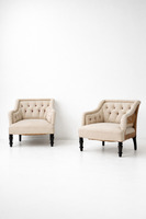 Lovely French Napoleon III Armchairs,in perfect condition,ready to be reupholstered Dim Each = Hback 70 / Hseat 39 x 61 x 65 cm